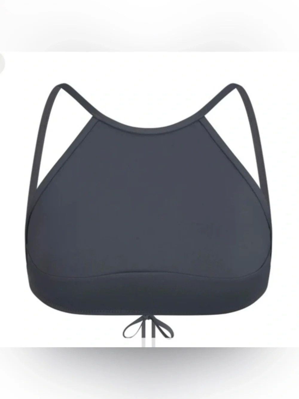 Skims 2pc Bikini Swimsuit NWT Gunmetal Grey High Neck Top & Mid Waist Btm XXS